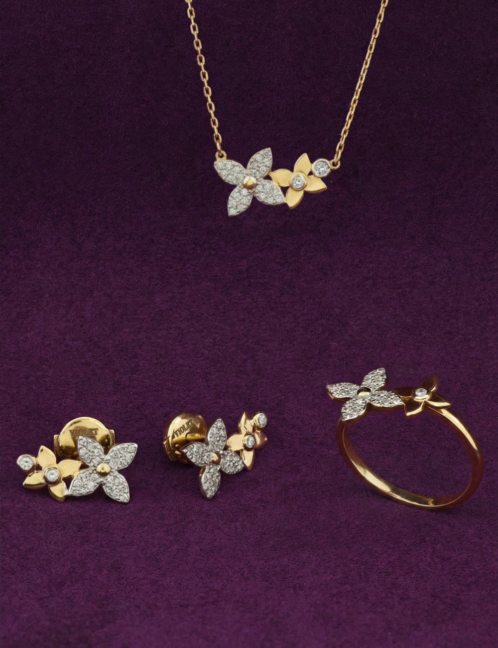 Кольцо из лимонного золота c бриллиантами