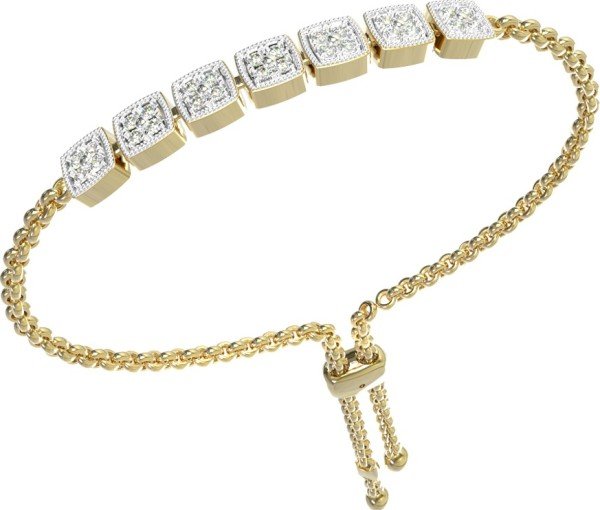 Браслет из лимонного золота c бриллиантами