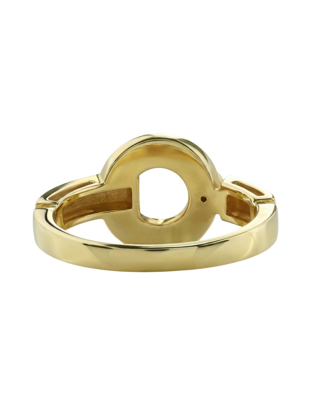 Кольцо из лимонного золота c бриллиантами и перламутром