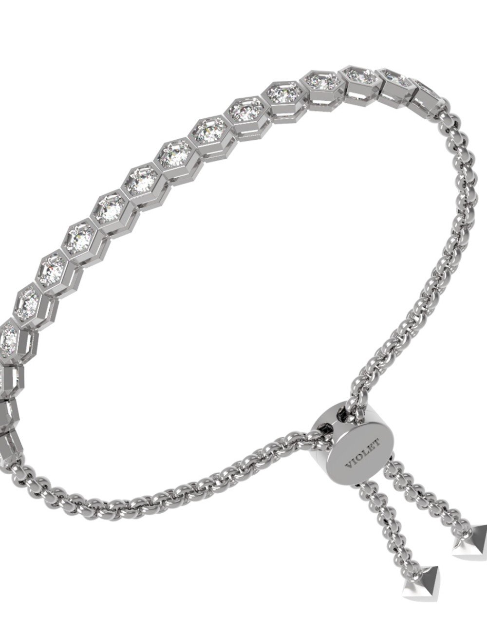 Браслет из белого золота c бриллиантами