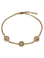 Браслет из золота c бриллиантами, малахитом и перламутром