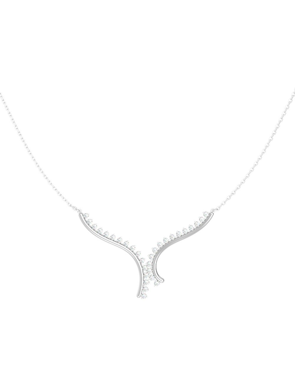 Колье из белого золота c бриллиантами