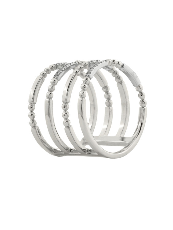 Кольцо из белого золота 585 пробы c бриллиантами