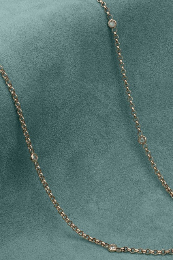 Цепь из золота c фианитом