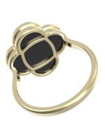 Кольцо из лимонного золота c ониксом