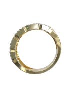 Кольцо из лимонного золота c бриллиантами