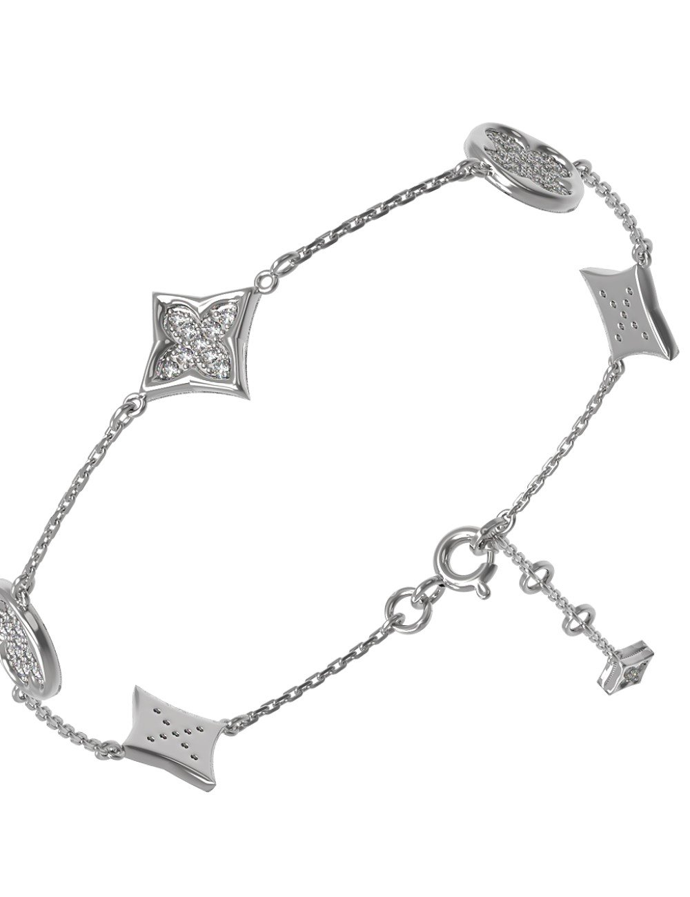 Браслет из белого золота c бриллиантами