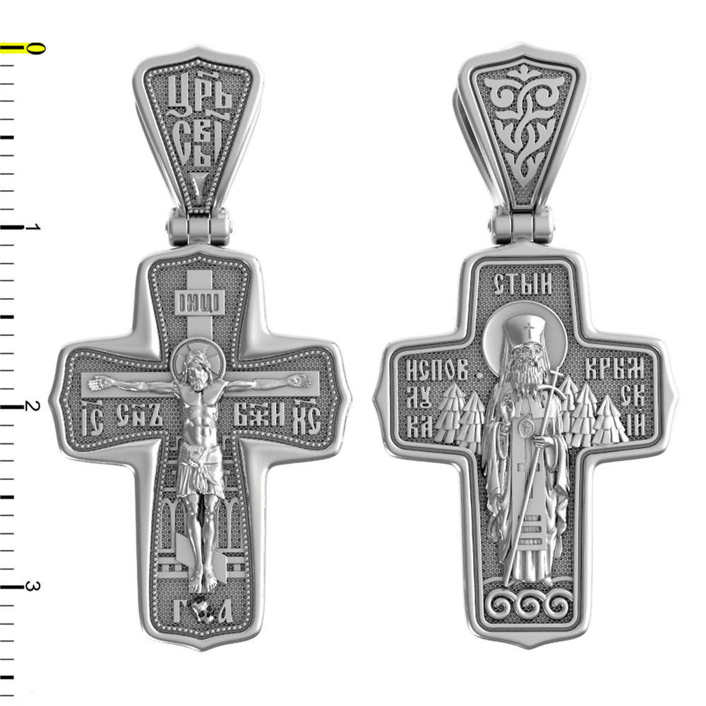 Крест из белого золота 585 пробы