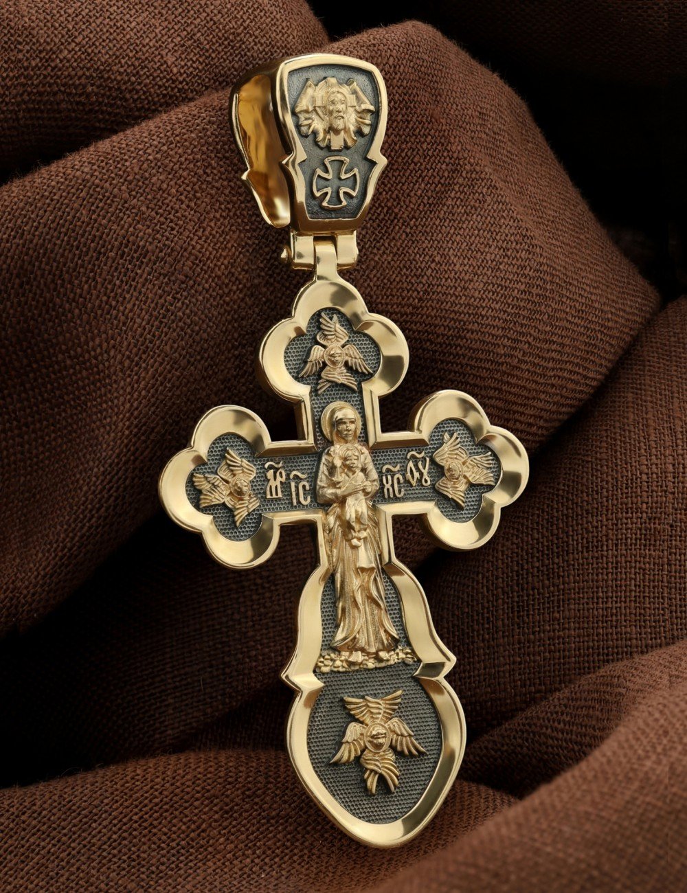 Крест из лимонного золота