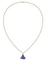 Колье из лимонного золота c лазуритом