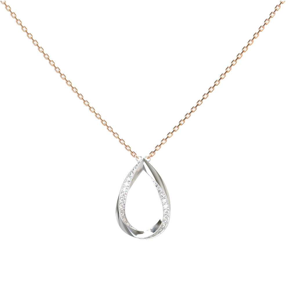 Колье из красного золота 585 пробы c бриллиантами