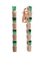 Серьги из золота c малахитом