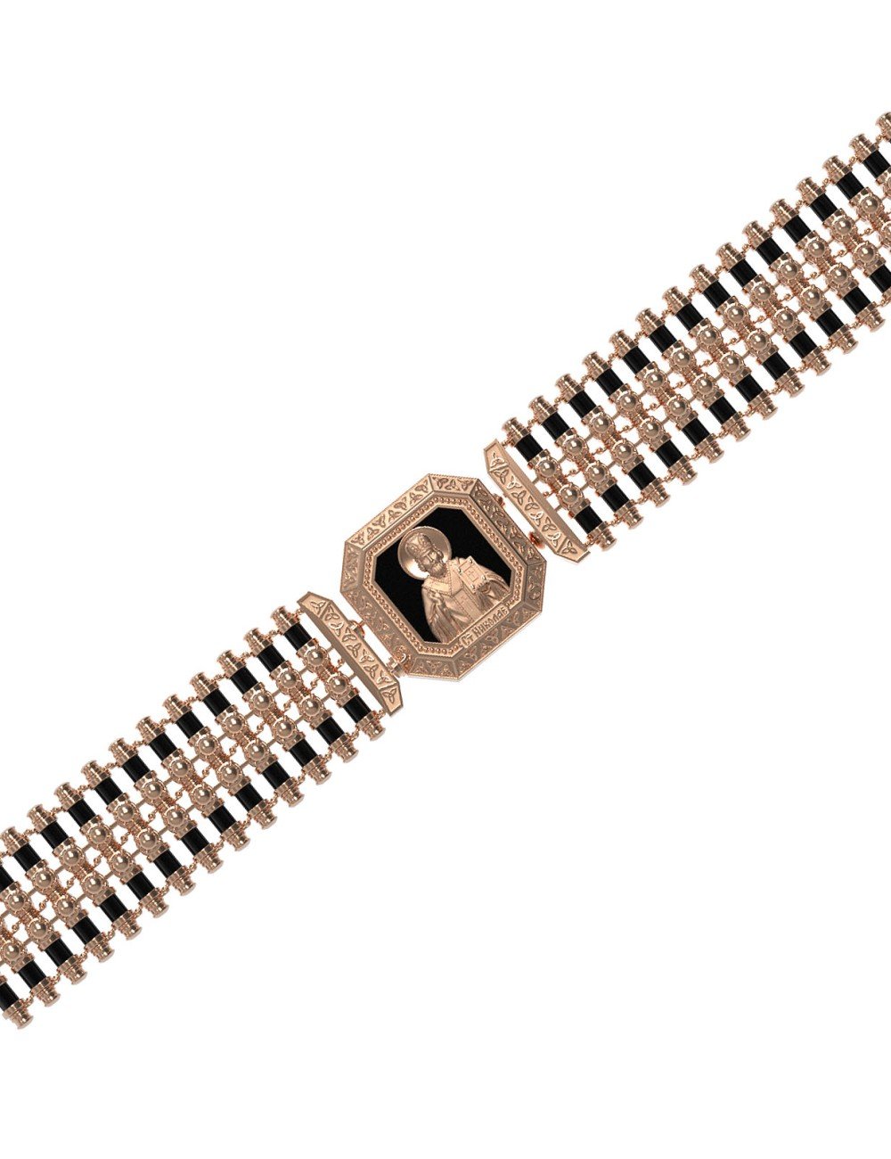 Браслет из золота c ониксом