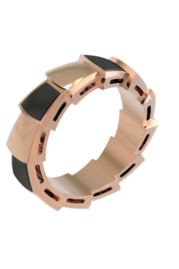 Кольцо из золота c ониксом