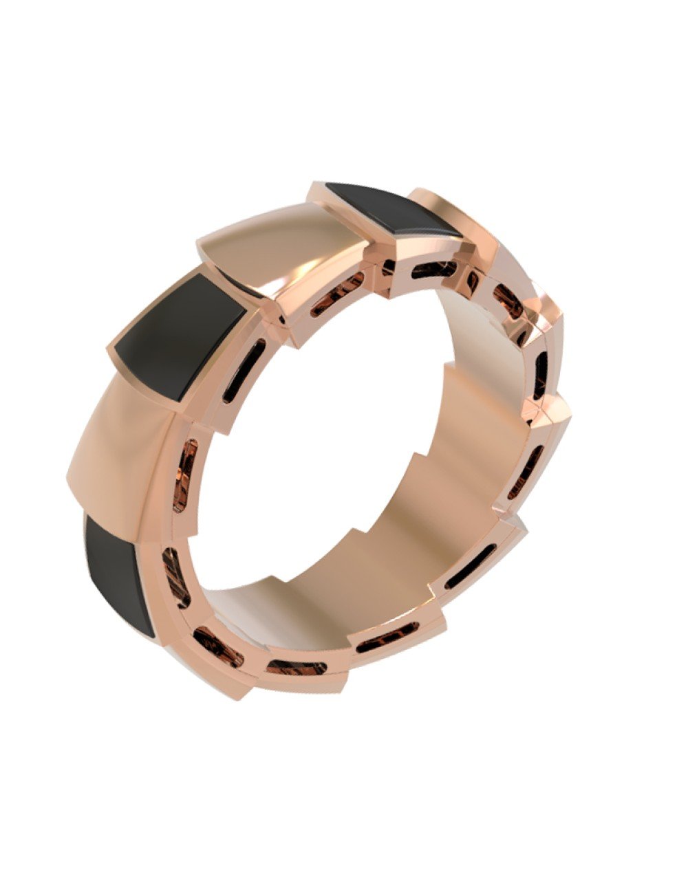 Кольцо из золота c ониксом