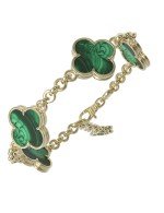 Браслет из лимонного золота c малахитом