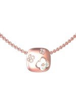 Колье из розового золота c бриллиантами и перламутром