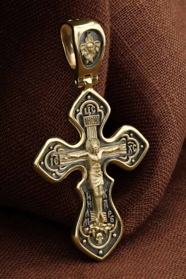 Крест из лимонного золота