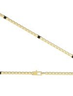 Цепь из лимонного золота c ониксом