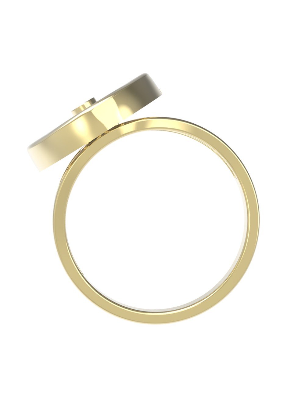 Кольцо из лимонного золота c бриллиантами и бирюзой