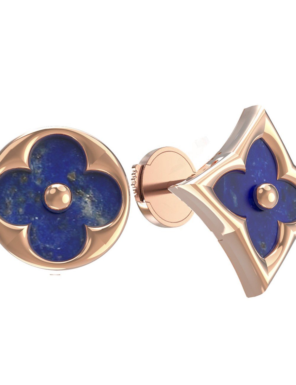 Серьги из золота c лазуритом