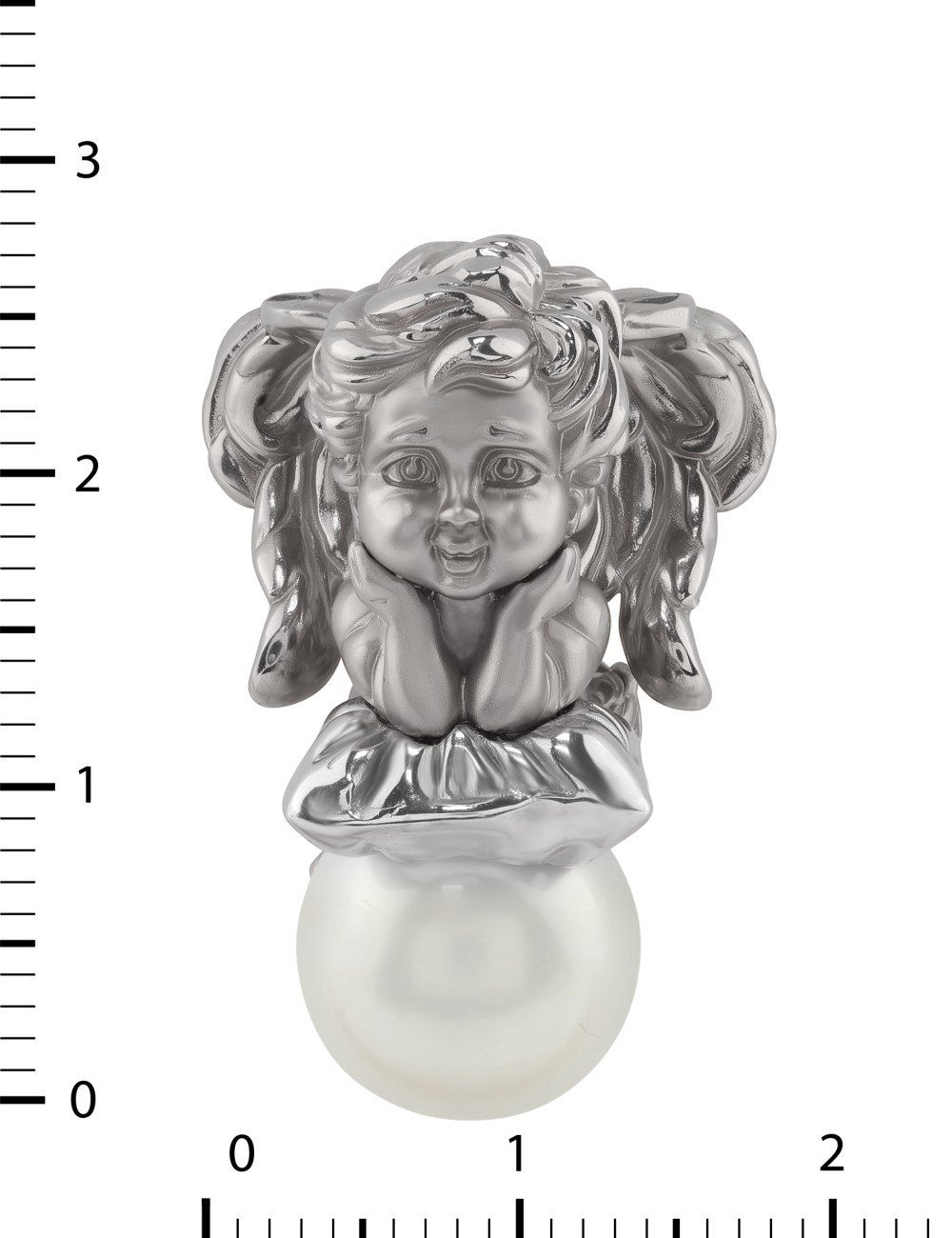 Подвеска из белого золота c жемчугом