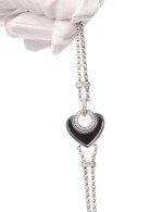 Браслет из белого золота c бриллиантами, ониксом и перламутром