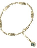 Браслет из лимонного золота c бриллиантами и малахитом