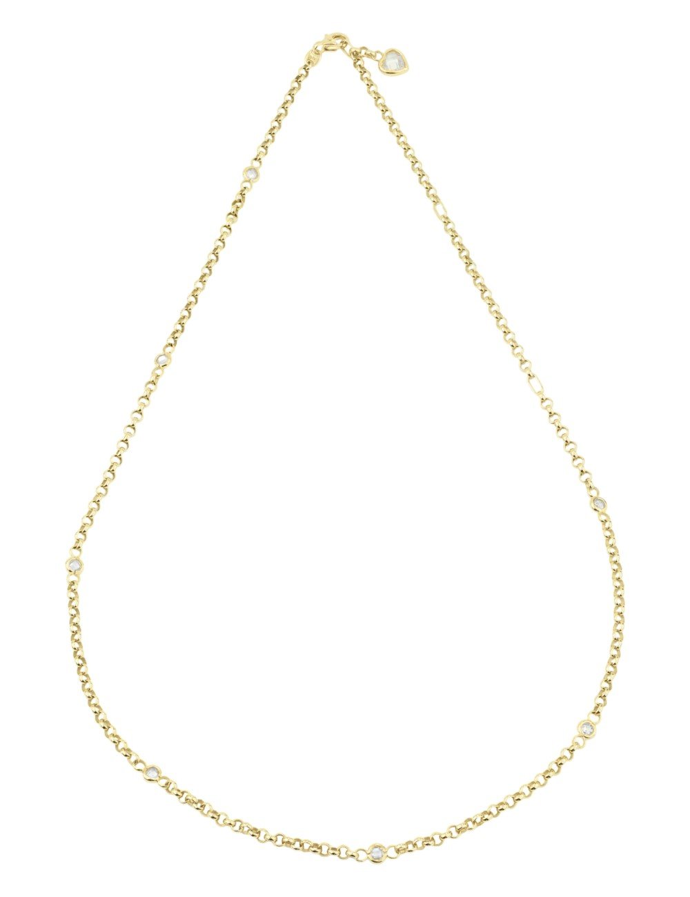 Цепь из лимонного золота c фианитом