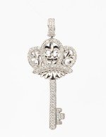 Подвеска из белого золота c бриллиантами