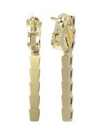 Серьги из лимонного золота c бриллиантами и перламутром