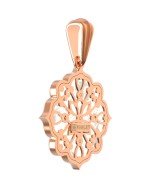 Подвеска из золота c ониксом и перламутром