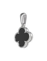 Подвеска из белого золота c ониксом