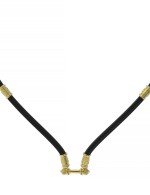 Шнурок шёлковый из лимонного золота c шёлковым шнурком