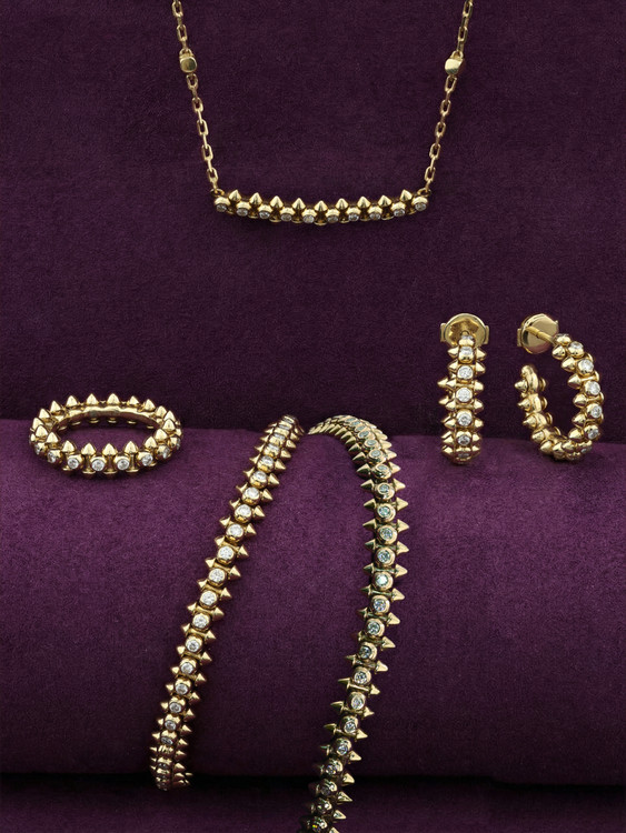 Браслет из лимонного золота 585 пробы c бриллиантами