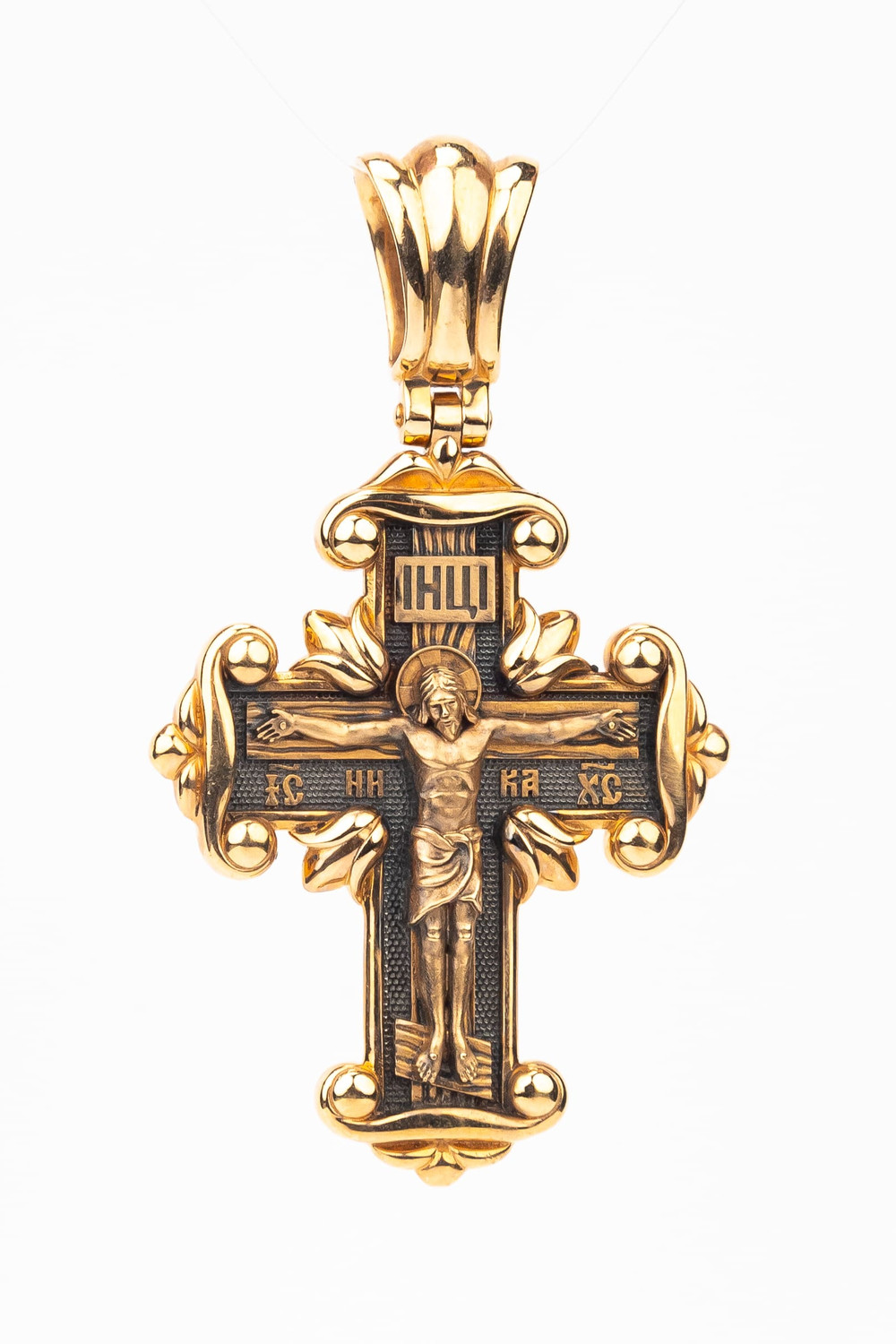 Крест из красного золота 585 пробы