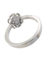 Кольцо из белого золота c бриллиантами