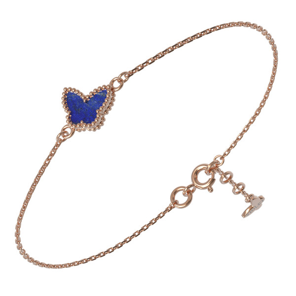 Браслет из красного золота 585 пробы c лазуритом