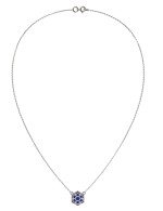 Колье из белого золота c лазуритом
