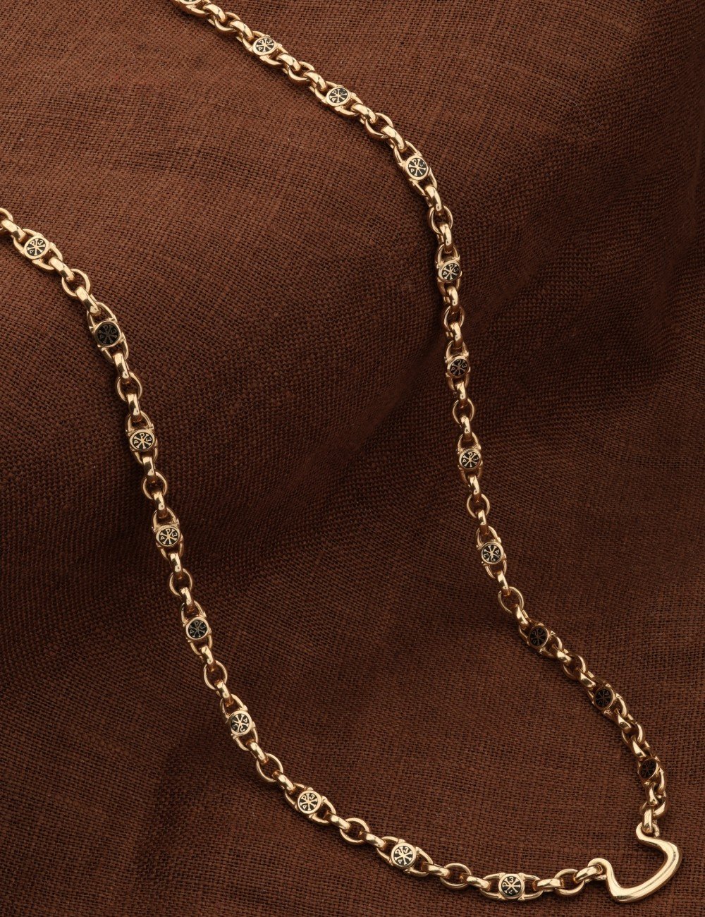 Цепь из золота c эмалью