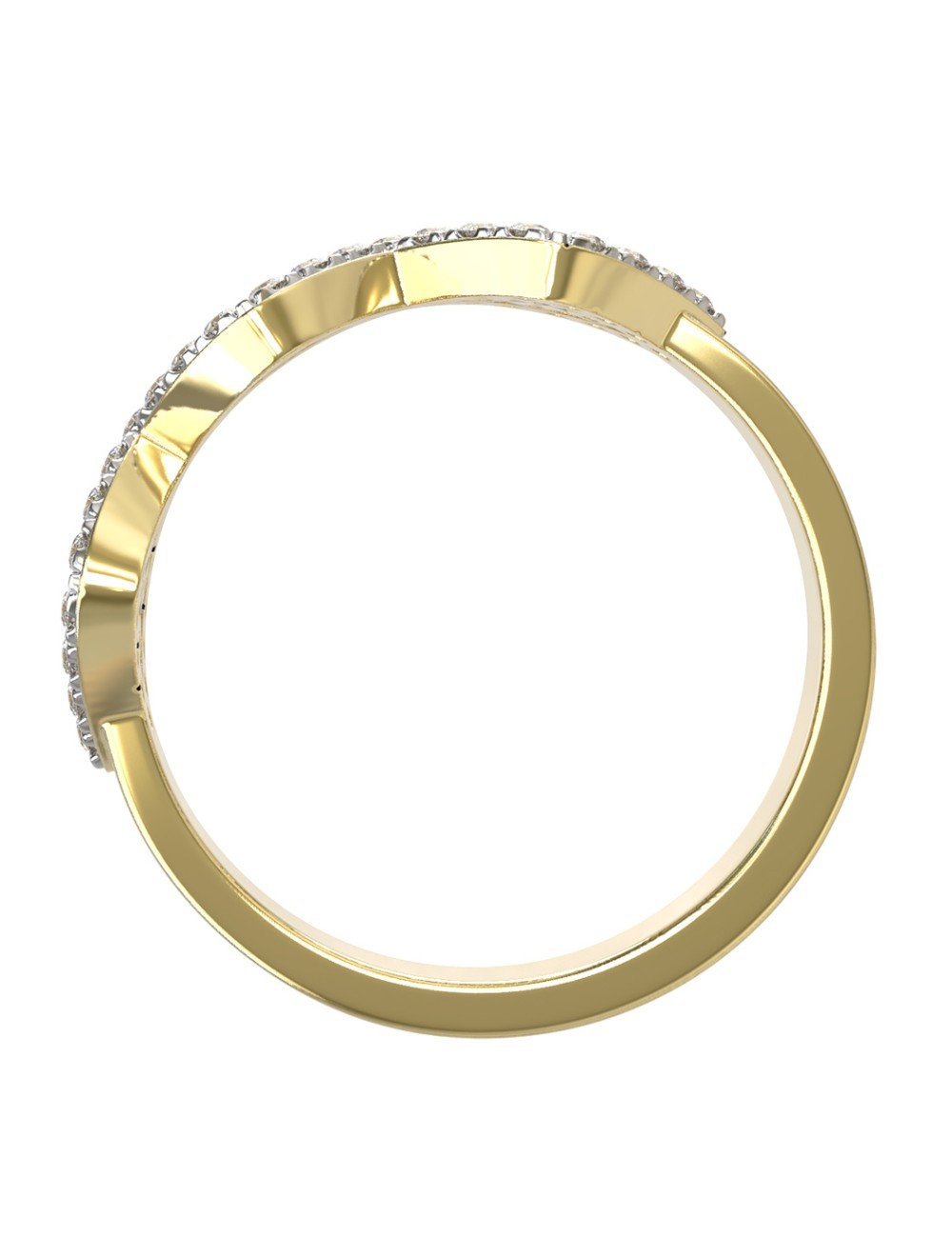 Кольцо из лимонного золота c бриллиантами