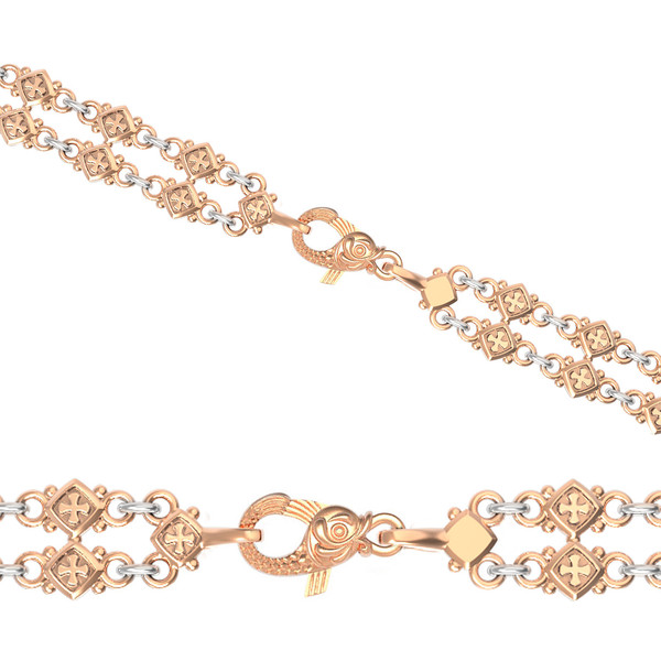 Браслет из красного золота 585 пробы