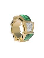 Подвеска из лимонного золота c бриллиантами и малахитом