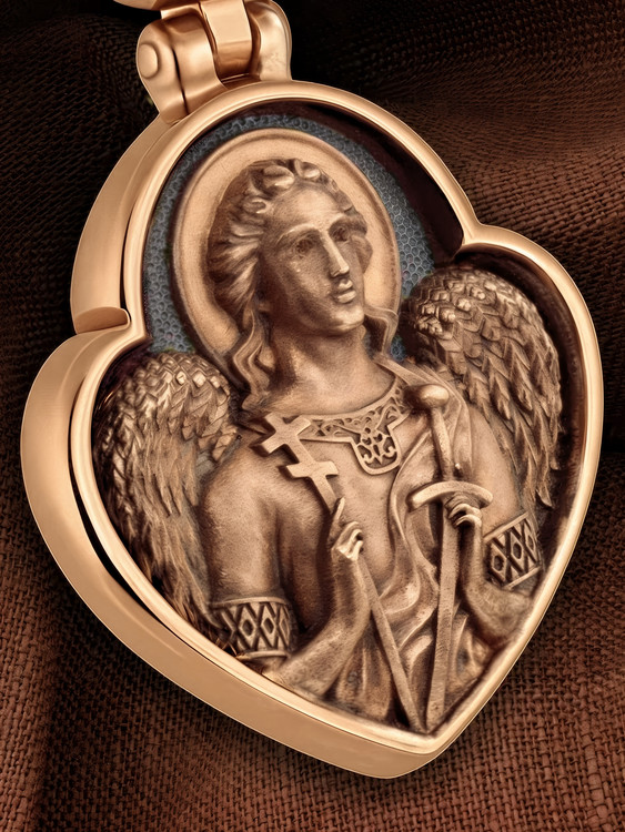 Нательная икона из красного золота 585 пробы