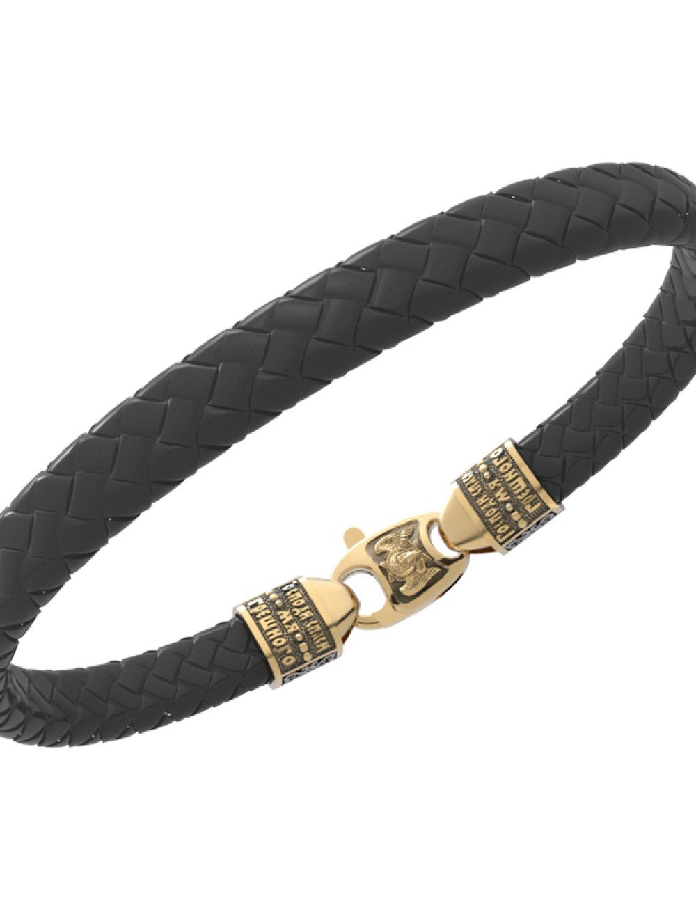 Браслет из лимонного золота c шнурком