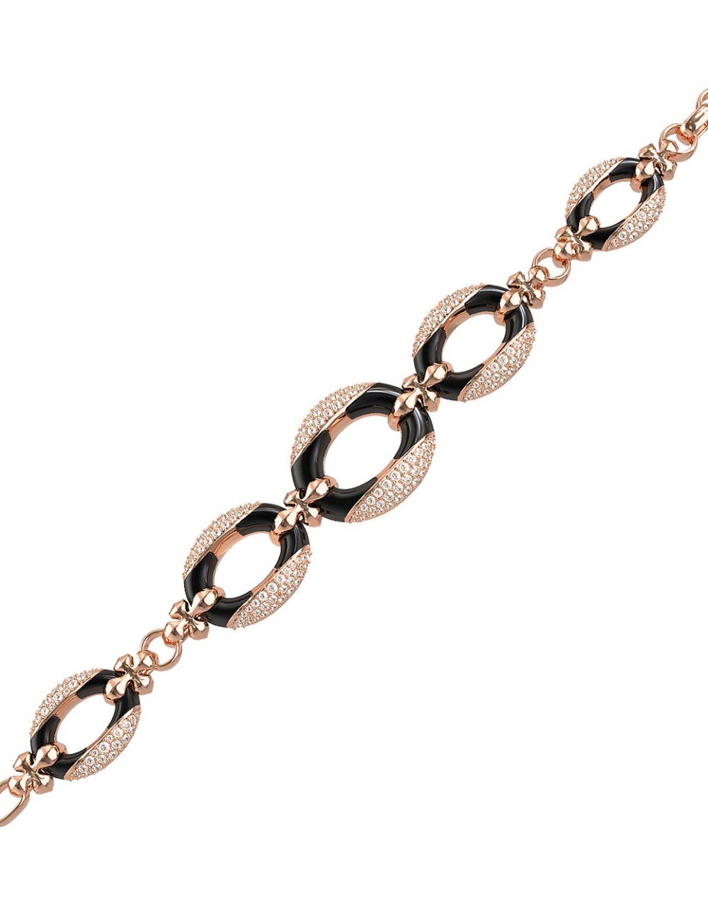 Браслет из золота c бриллиантами и ониксом