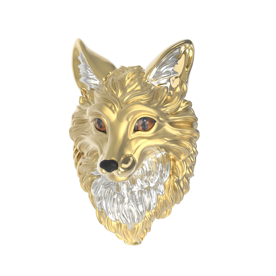 Кольцо из лимонного золота 585 пробы c эмалью