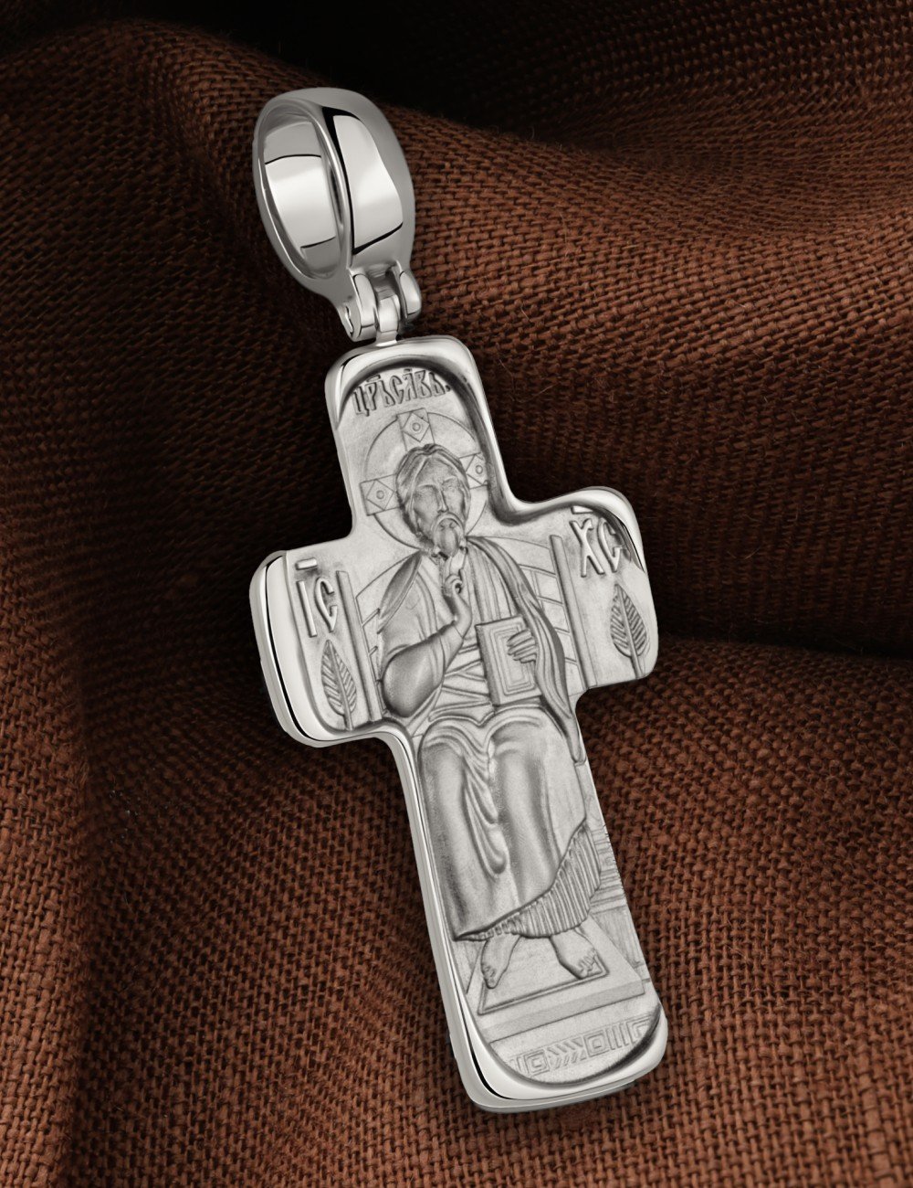 Крест из белого золота