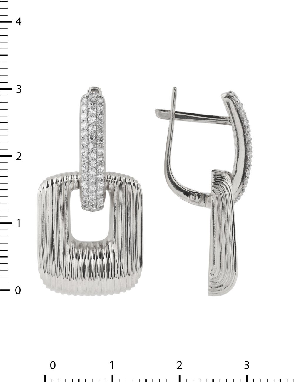 Серьги из белого золота c бриллиантами