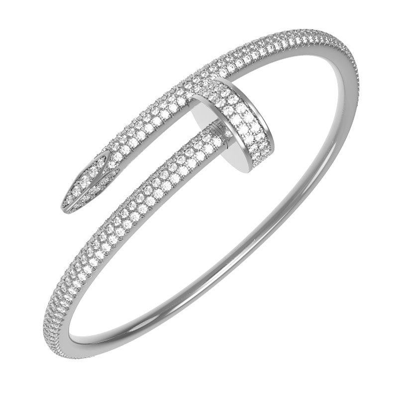 Браслет из белого золота 585 пробы c бриллиантами